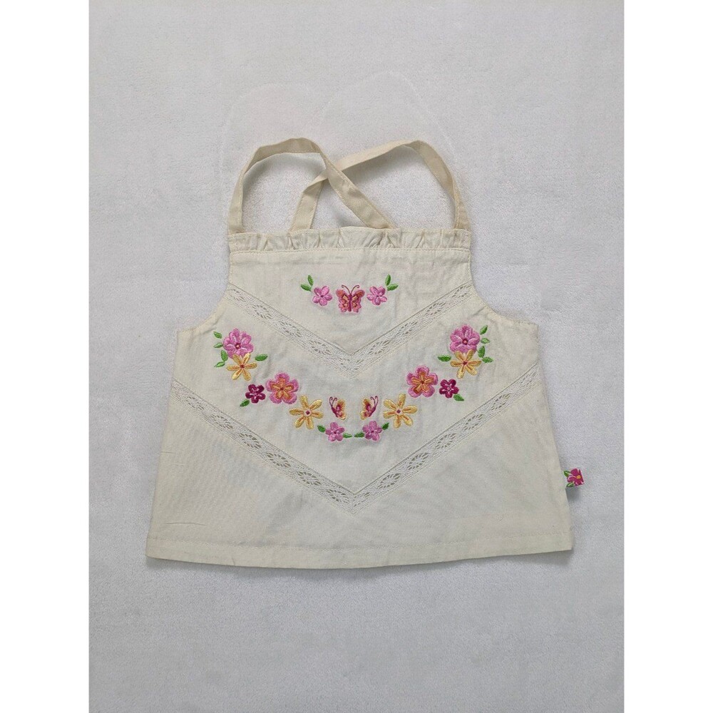 Vintage 90s McKids Embroidered Butterfly Floral Top - 18M - McDonald's Sears